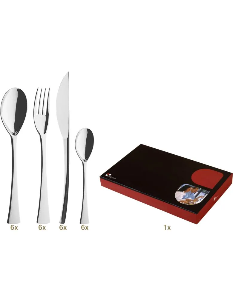 Guy Degrenne Solstice table set 24 pcs monobloc n°1