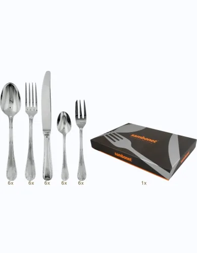 Sambonet Ruban Croisé table set 30 pcs monobloc