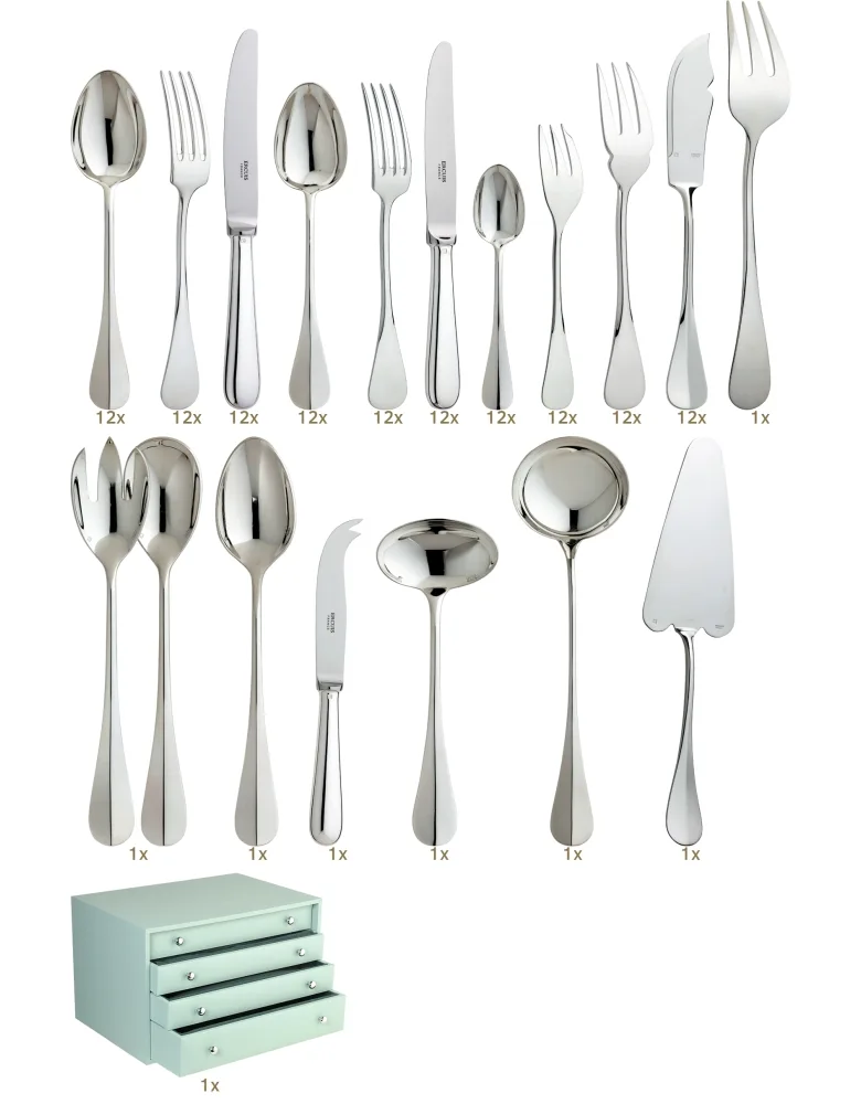 Ercuis Baguette dinner set 128 pcs hollow handle