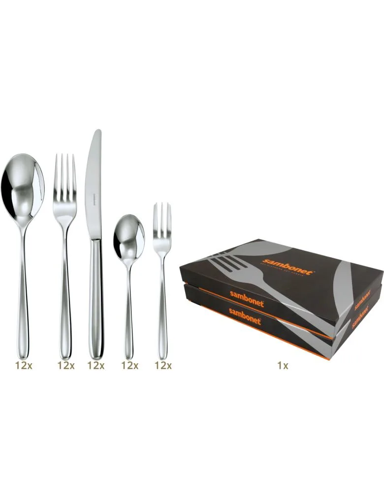 Sambonet Hannah Garnitur Tafelbesteck 60 tlg Monobloc Edelstahl