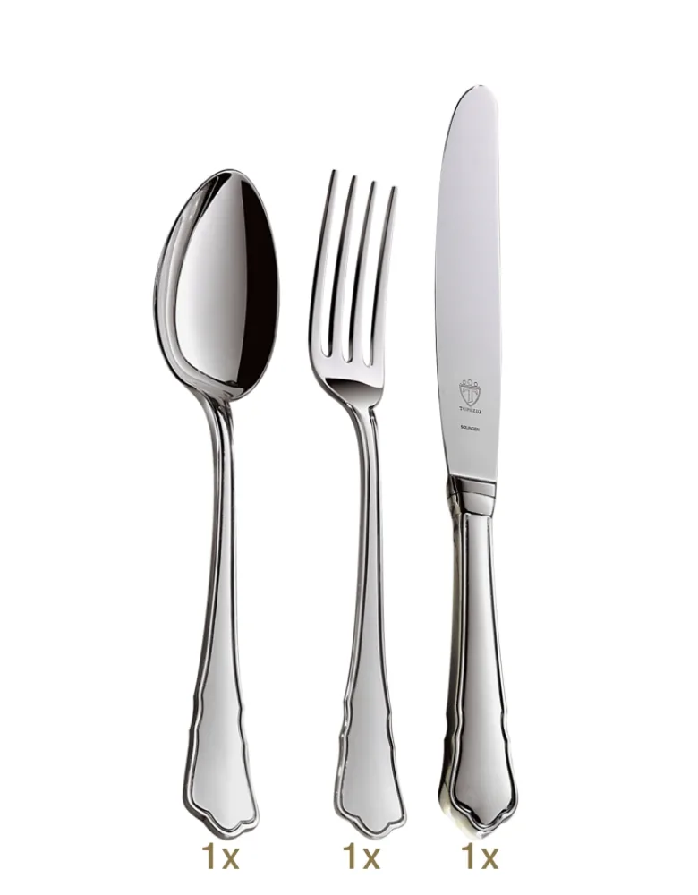 Topázio Século XVII dessert set 03 pcs