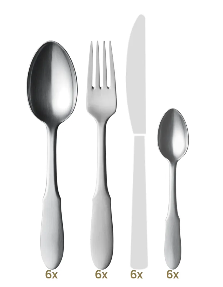 Georg Jensen Mitra Garnitur Menübesteck 24 tlg Edelstahl