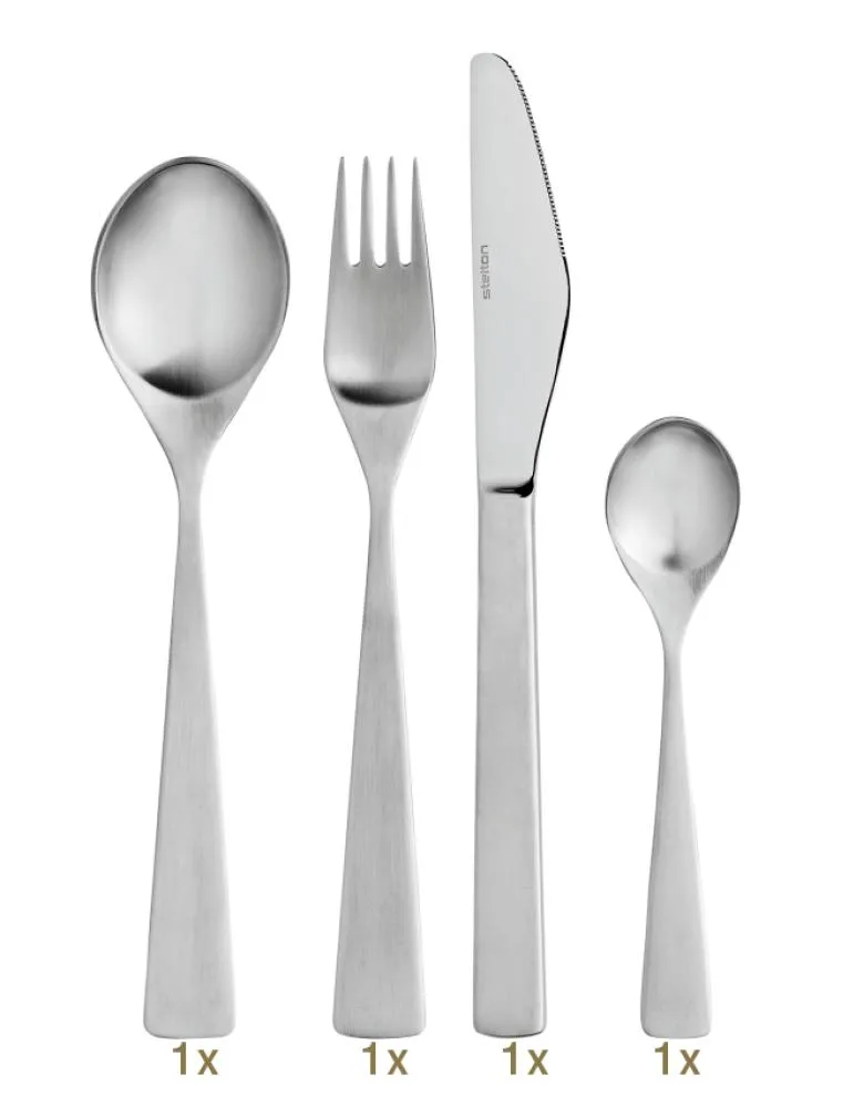 Stelton Maya Garnitur Tafelbesteck 04 tlg Hohlheft 2000 Edelstahl