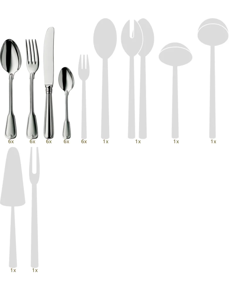 Auerhahn Augsburger Faden dinner set 37 pcs