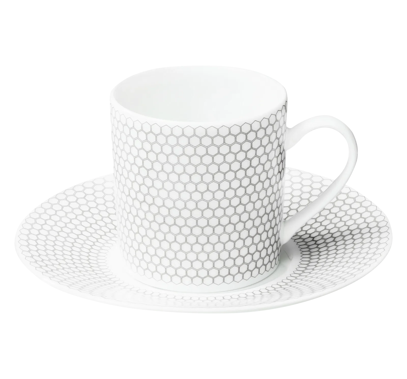 Christofle Madison 6 Kaffeetasse und Untertasse Porzellan