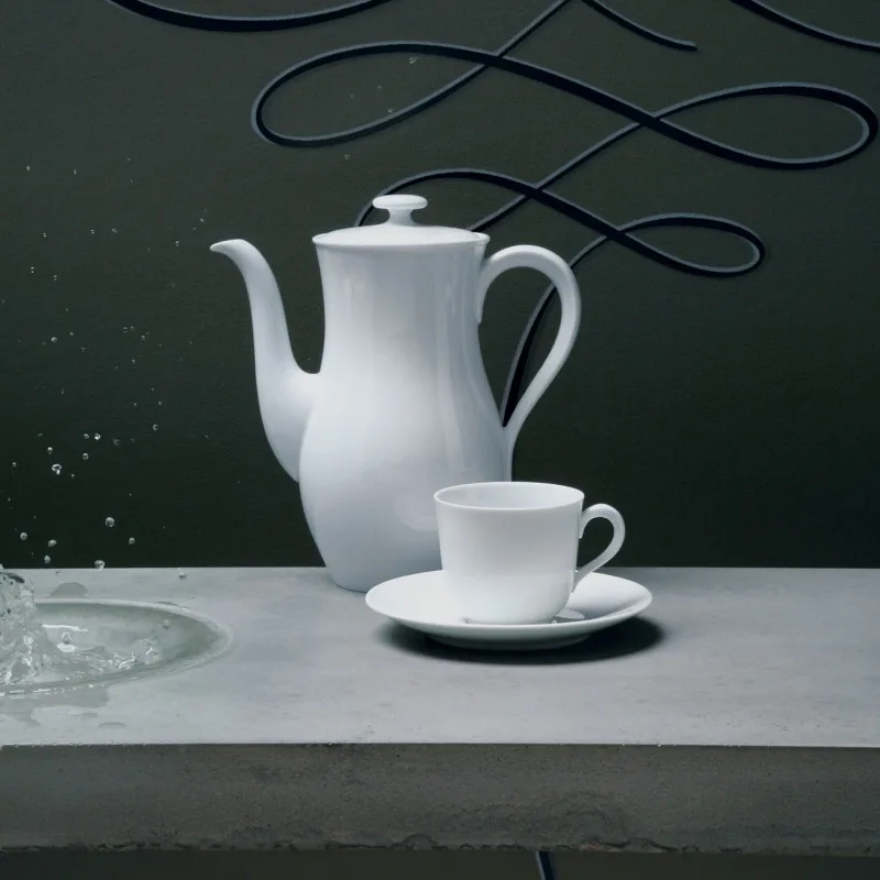 Fürstenberg "Wagenfeld" Coffee Pot Black Line Porcelain 1200 ml