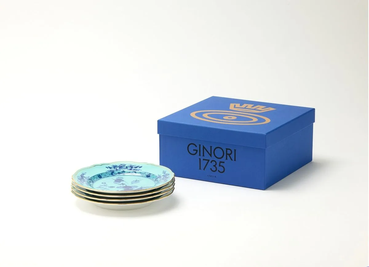 Richard Ginori Oriente Italiano Iris Gold  Kaffeebecher  mit Deckel  Porzellan